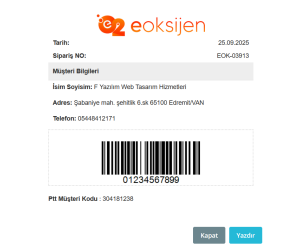 Ptt Kargo Entegrasyonu