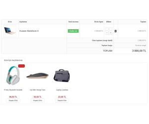 Extra Product Module in Cart